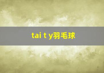 tai t y羽毛球